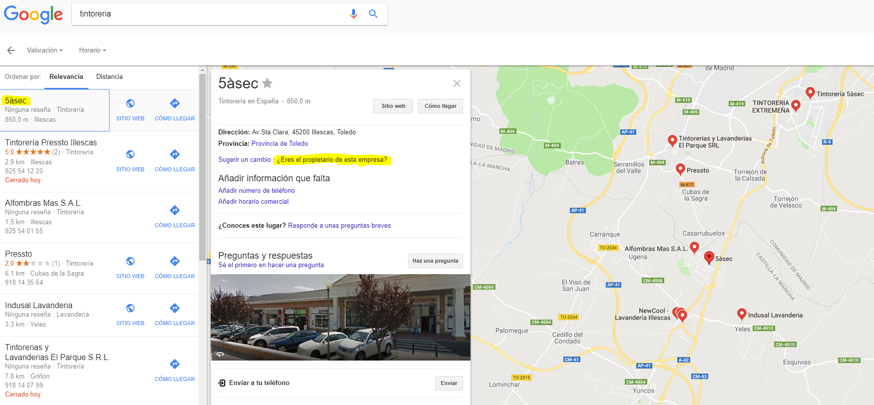 Verificar una empresa en Google Maps